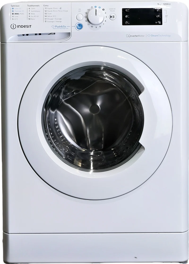 Lave-linge Hublot 9 kg Reconditionné INDESIT BWE91296XWVFR