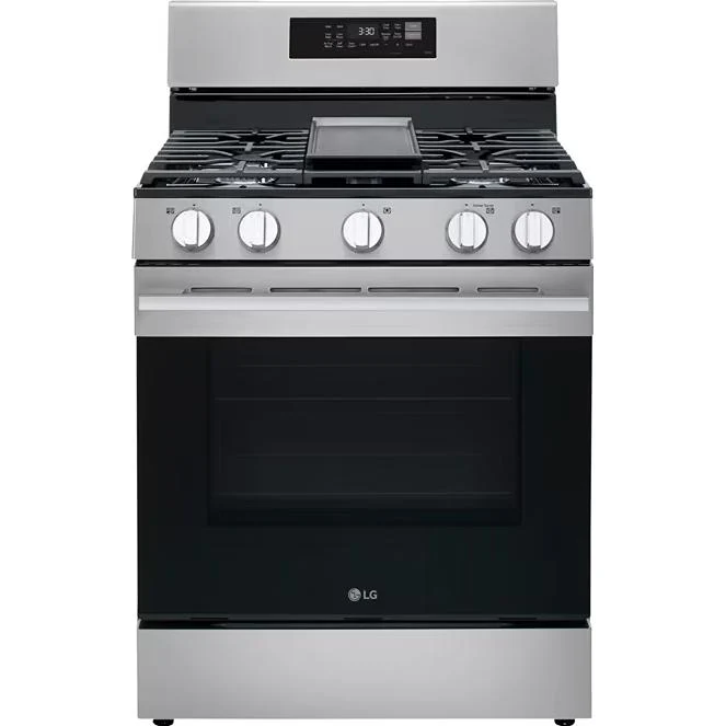 LG Cuisinière à gaz intelligente de 30 pouces avec fonction Air Fry LRGN6323Y - 186670