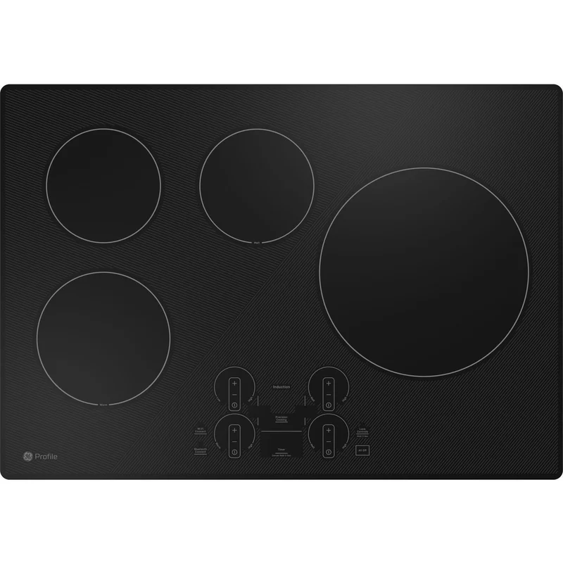 GE Profile Table de cuisson encastrée à induction de 30 pouces avec Wi-Fi PHP7030DTBB