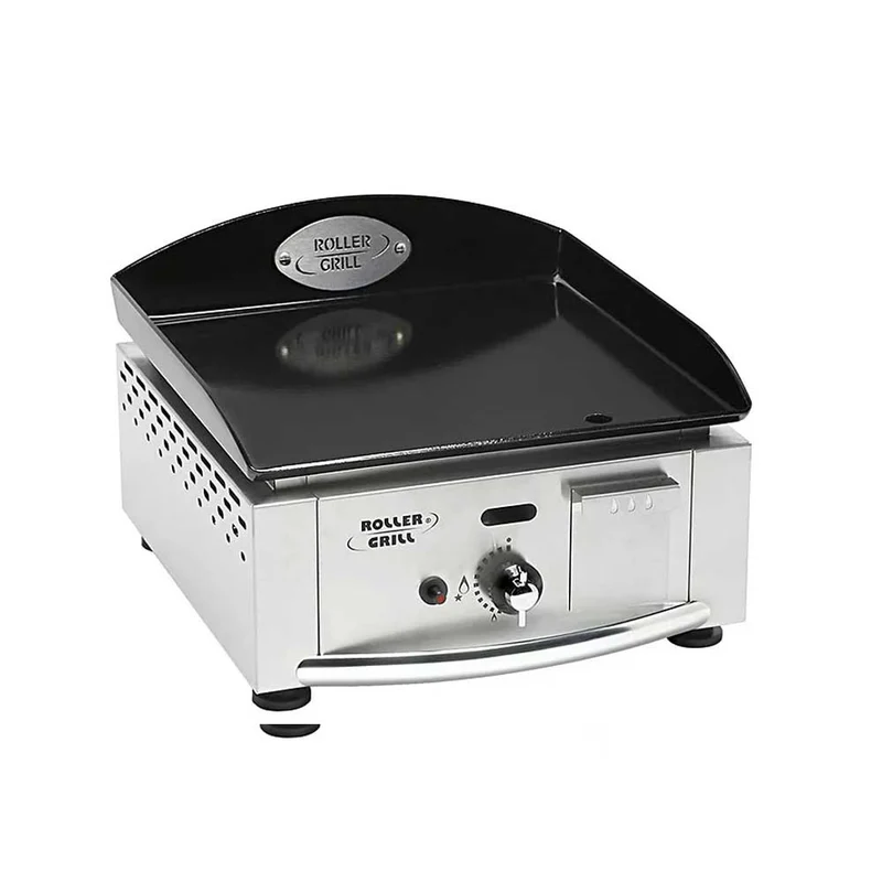 Plancha gaz inox 40 avec plaque acier émaillé - ROLLER GRILL