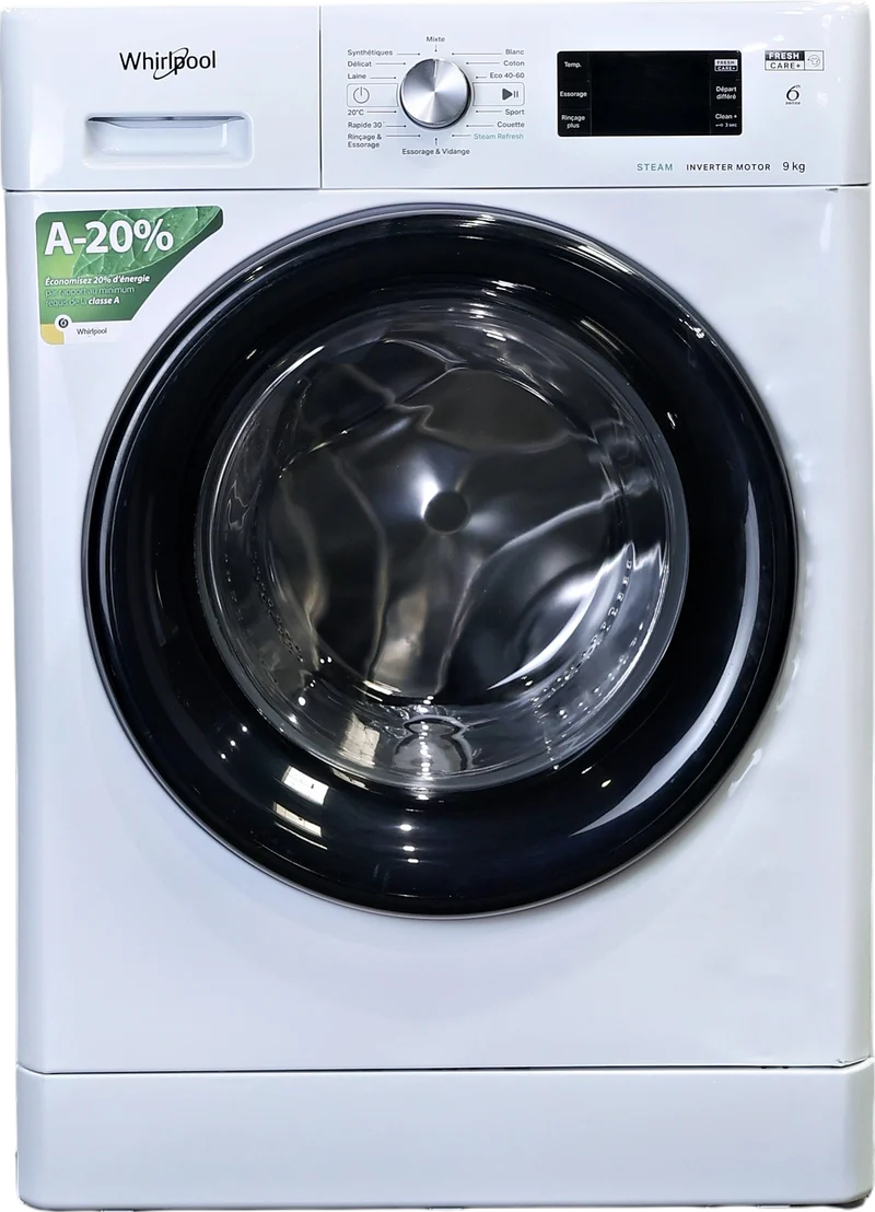 Lave-linge Hublot 9 kg Reconditionné WHIRLPOOL FFBB9489BVFR