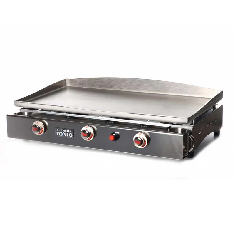 Plancha gaz inox LAGOA 3 feux - PLANCHA TONIO