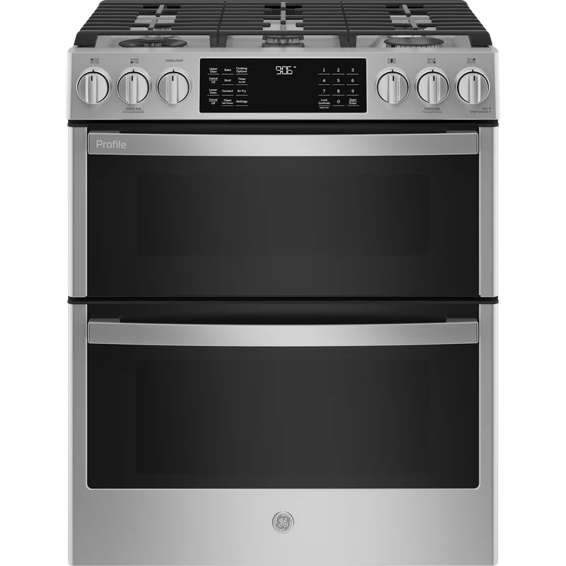 GE Profile Cuisinière à gaz encastrée à four double de 30 po avec WiFi PCGS960YPFS
