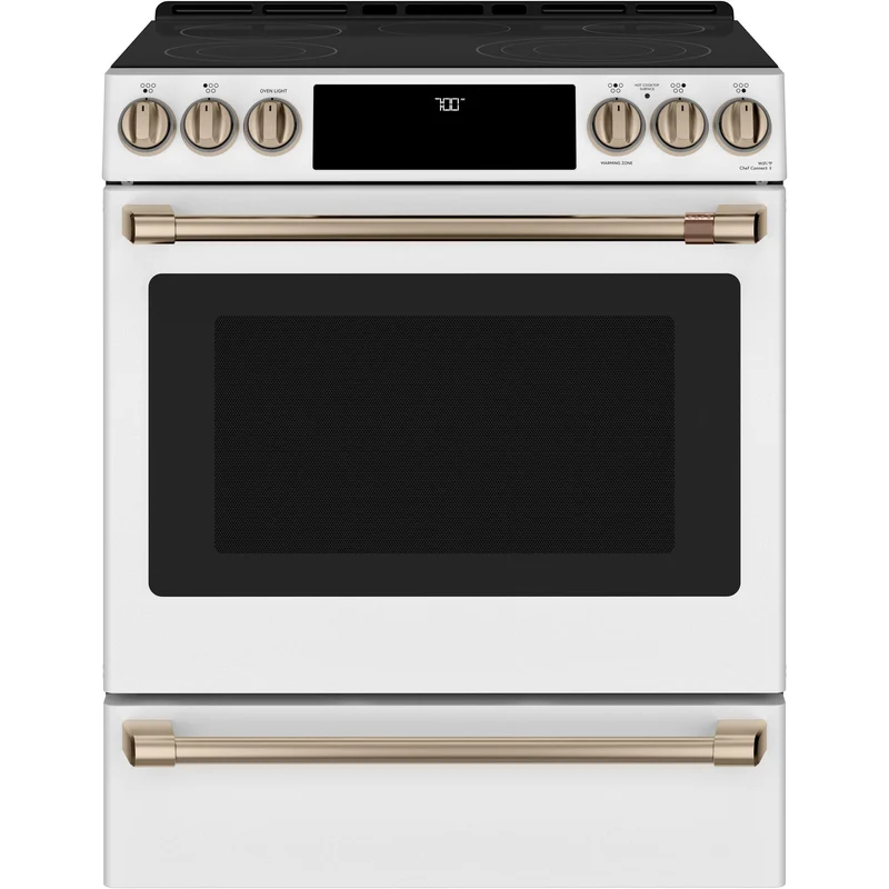 Café Cuisinière encastrable électrique de 30 po avec tiroir chauffant CCES700P4MW2 - 183418