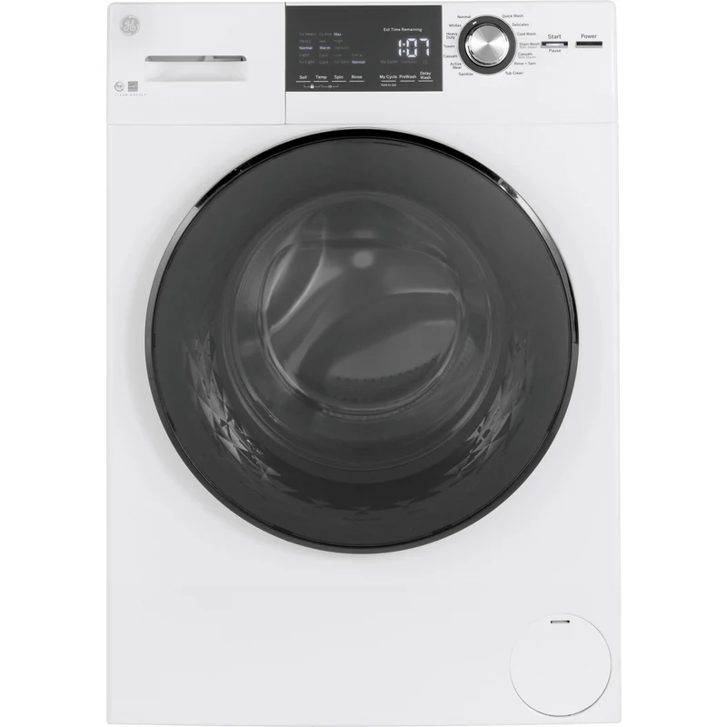 GE Laveuse à chargement frontale de 2,8 pi cu avec vapeur GFW148SSMWW - 176934