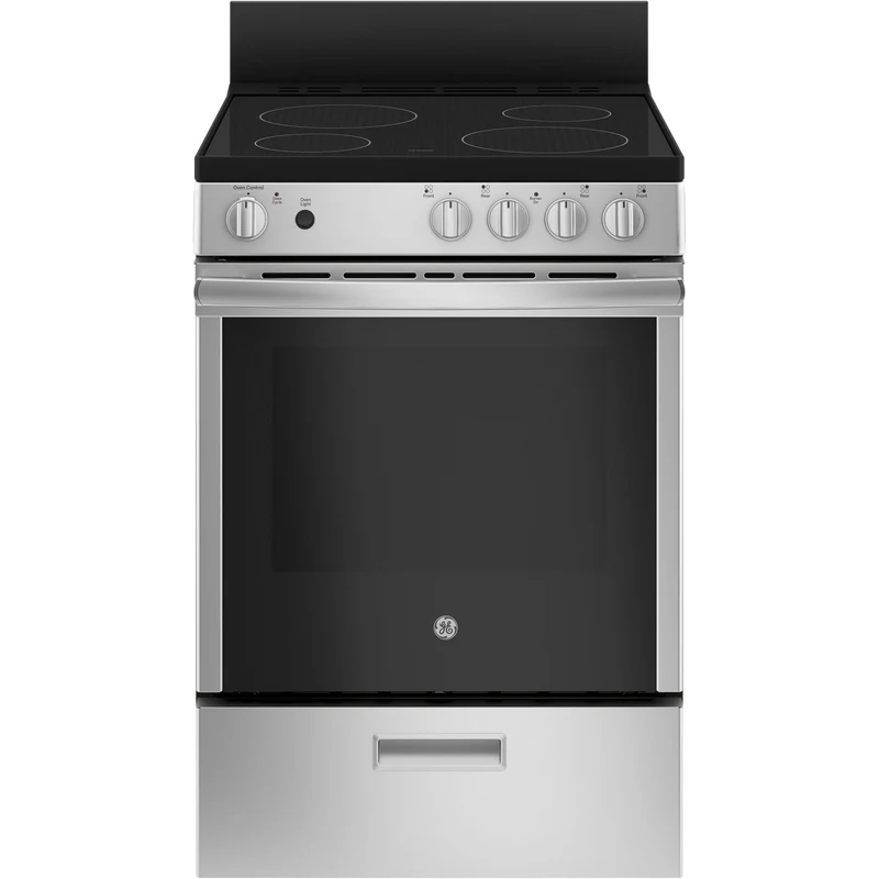 GE Cuisinière amovible électrique de 24 po avec dosseret détachable JCAS640RMSS - 181584