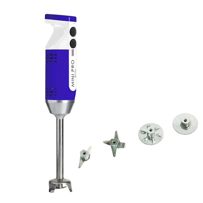 Mixeur plongeant polyvalent mini-pro Bleu Blanc 4 couteaux - DYNAMIC