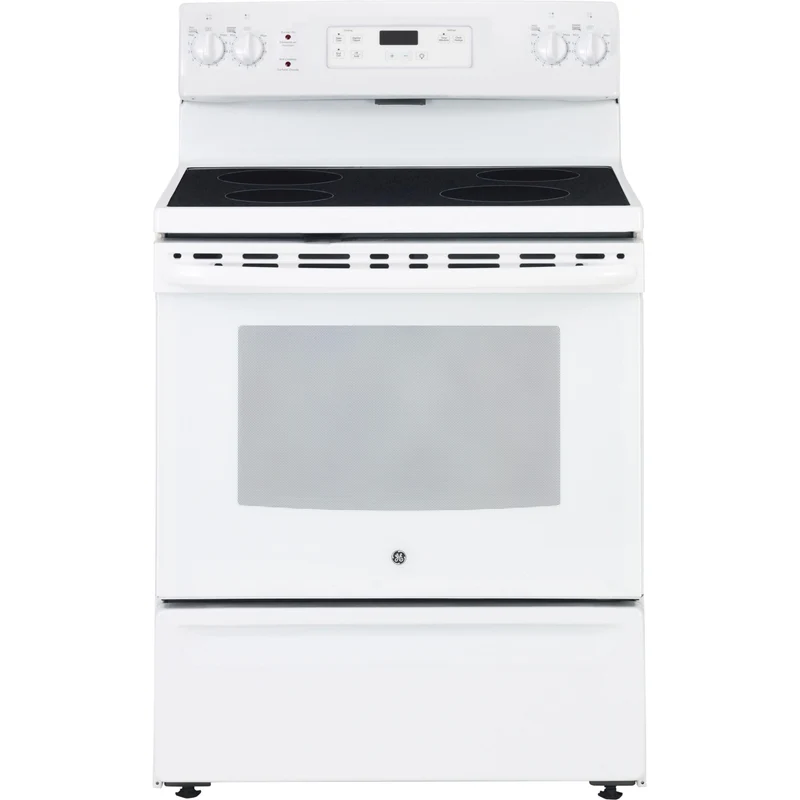GE Cuisinière standard électrique de 30 po à surface lisse JCBS630DKWW - 173960