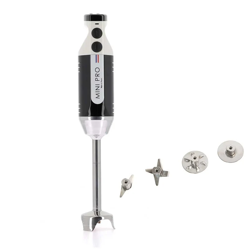 Mixeur plongeant polyvalent mini-pro Noir Blanc 4 couteaux - DYNAMIC