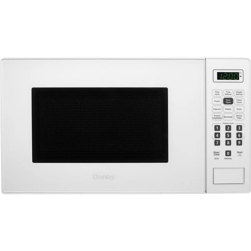 Danby Four à micro-ondes de comptoir de 17 po., 0,7 pi.cu. avec 6 options de cuisson automatique DBMW0721BWW