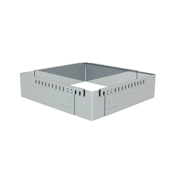 Cadre entremets carré adaptable inox 20 cm De Buyer