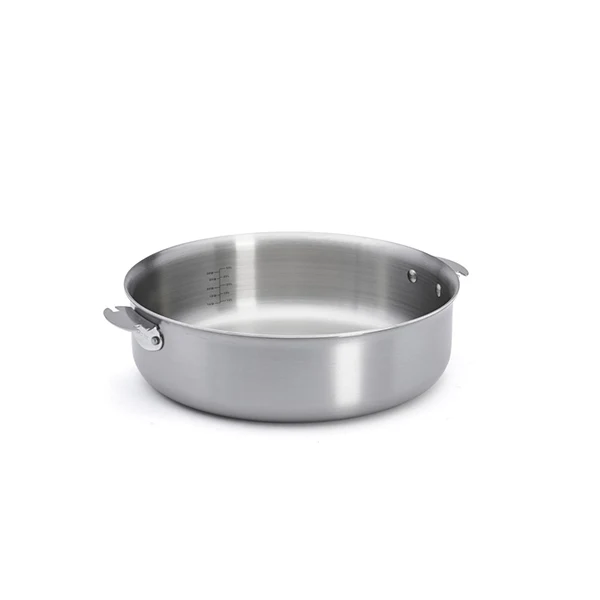 Sauteuse droite tout inox Alchimy Loqy sans manche 28 cm De Buyer
