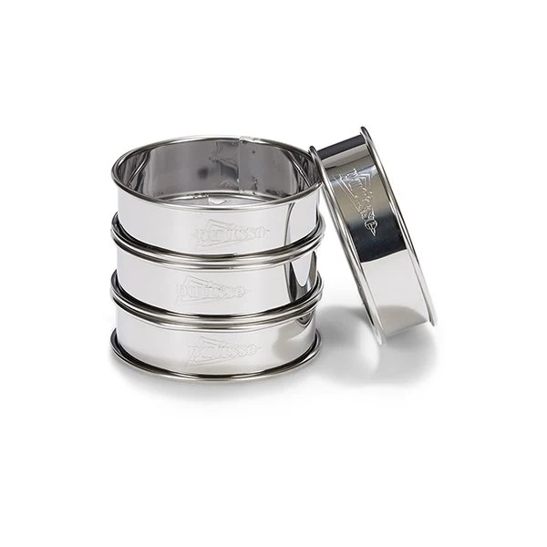 4 cercles à tarte inox 8 cm Patisse