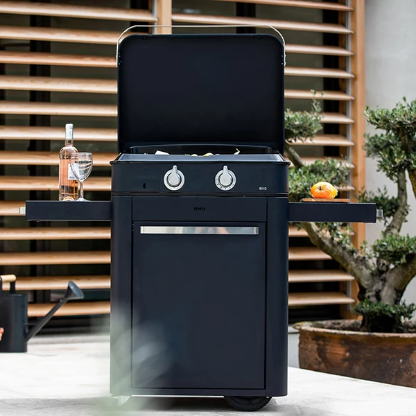 Plancha à gaz Combo enosign 65 bleu navy 2 feux ENO