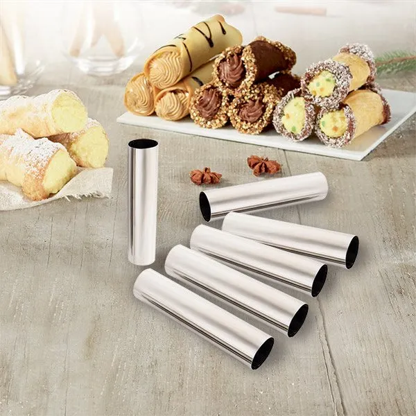 Set 6 tubes en inox 12,5 cm Mathon