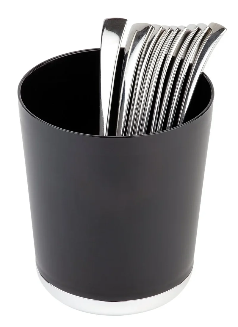 APS Récipient de table / porte-couverts noir Ø 13 cm, H : 15 cm
