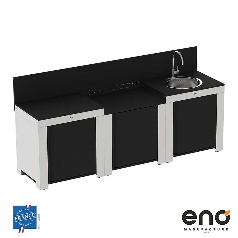Cuisine Classic 3 Modules Noir et Inox - ENO