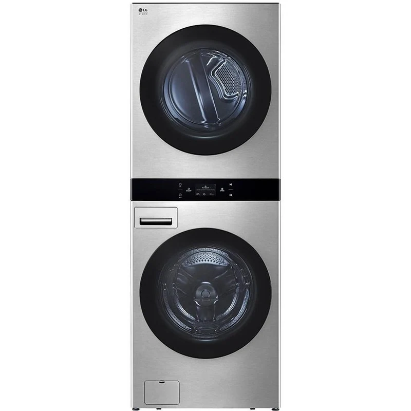 LG STUDIO Centre de buanderie Laveuse/sécheuse superposées électrique avec cycle Allergiene® SWWE50N3