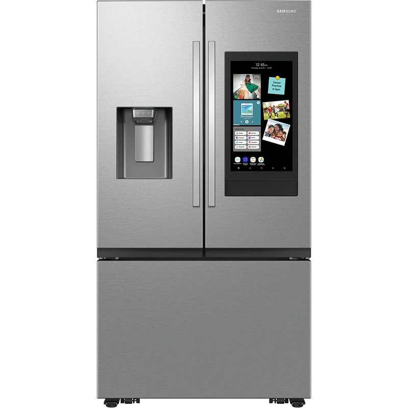 Samsung Réfrigérateur trois portes avec porte à deux battants à profondeur de comptoir de 36 pouces, 25 pi. cu. avec Family Hub™ RF27CG5900SRAC - 186601