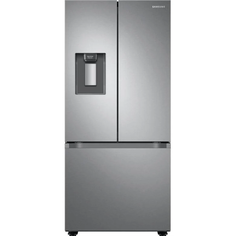Samsung Réfrigérateur trois portes avec porte à deux battants amovible de 30 po., 22 pi.cu. avec distributeur d'eau externe RF22A4221SR - 177115