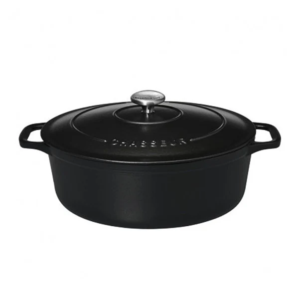 Cocotte ovale en fonte émaillée 29 cm noir mat Chasseur