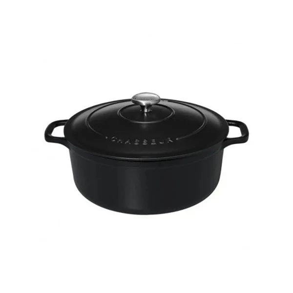 Cocotte ronde en fonte émaillée 20 cm noir mat Chasseur