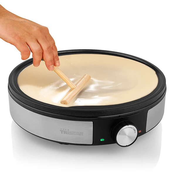 Crêpière électrique 30 cm avec thermostat 1200 W grise BP-2638 Tristar