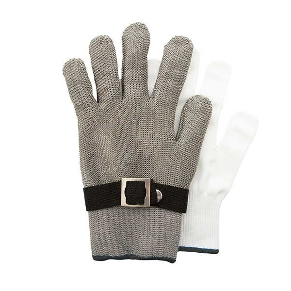 Gants à huitre 2 pièces en acier inoxydable grande taille L Point Virgule