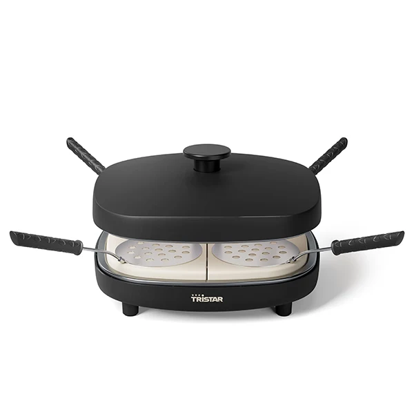 Machine à mini-pizzas Pizza Family 4 pour 4 personnes avec coupe pâte inclus Tristar