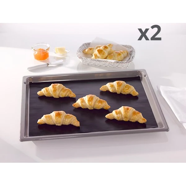 Lot de deux feuilles de cuisson anti-adhésive 40 cm NoStik