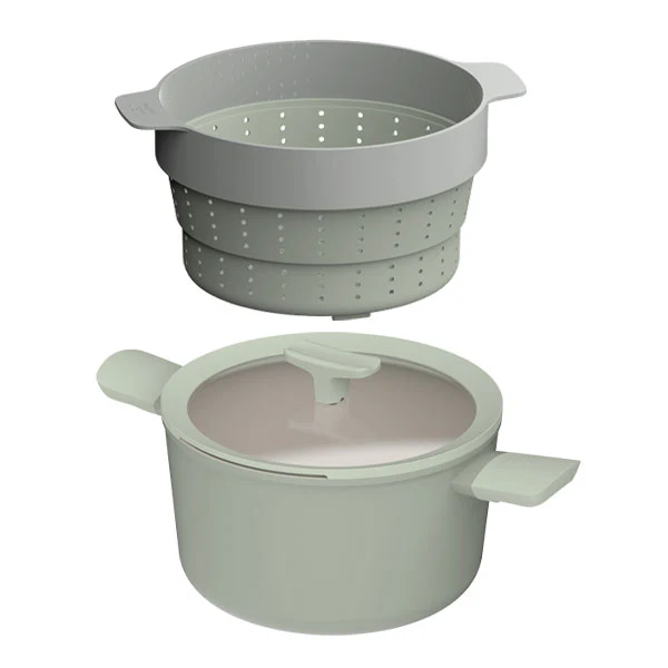 Lot faitout 24 cm et insert cuiseur vapeur Balance Berghoff