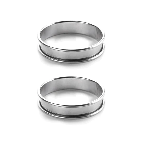 Lot de deux cercles à tartelette rond 8cm Lacor