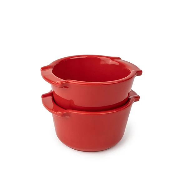 Set de 2 ramequins en céramique 11 cm Appolia rouge Peugeot