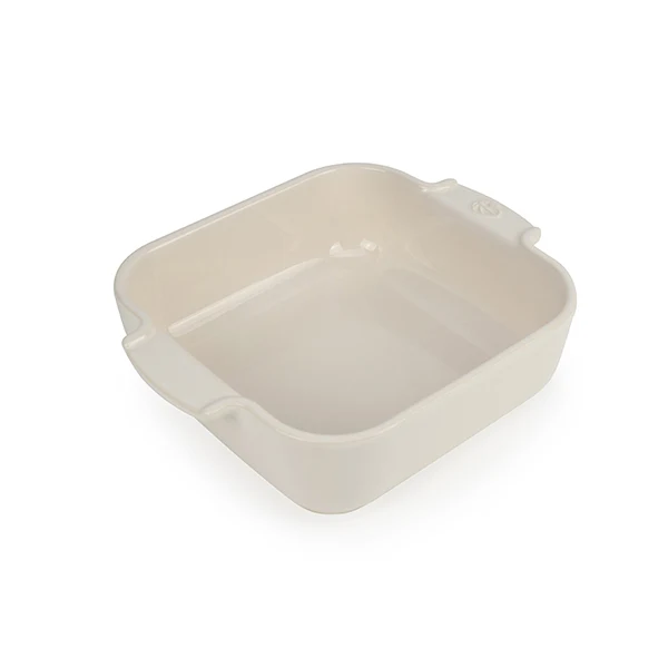 Plat à four céramique Appolia carré écru 18 cm Peugeot