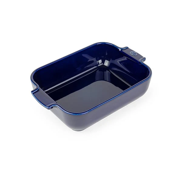 Plat à four céramique Appolia rectangulaire bleu 25 cm Peugeot