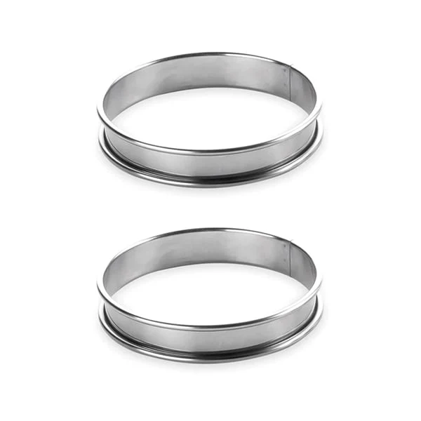 Lot de 2 cercles à tartelettes rond en inox 10 cm Lacor