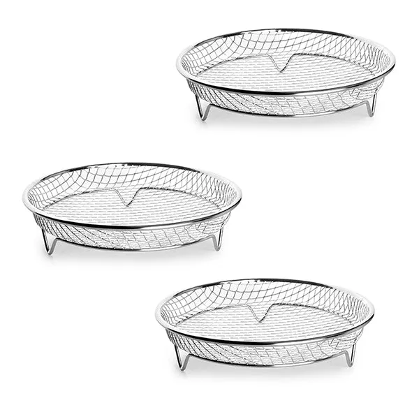 Lot 3 paniers ronds pour friteuse à air chaud Ibili