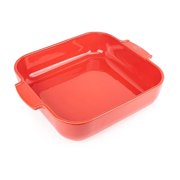 Plat à four céramique Appolia carré rouge 36 cm Peugeot
