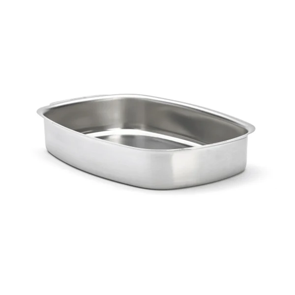 Plat à four en inox rectangulaire 38 x 26 cm De Buyer