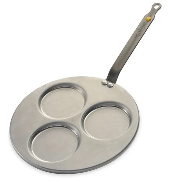Poêle 3 blinis acier Minéral B 27 cm De Buyer