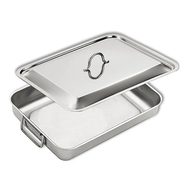 Plat à four en inox avec couvercle Inoxriv