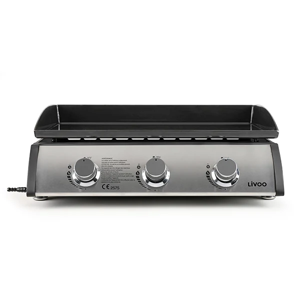 Plancha 3 brûleurs à gaz Livoo