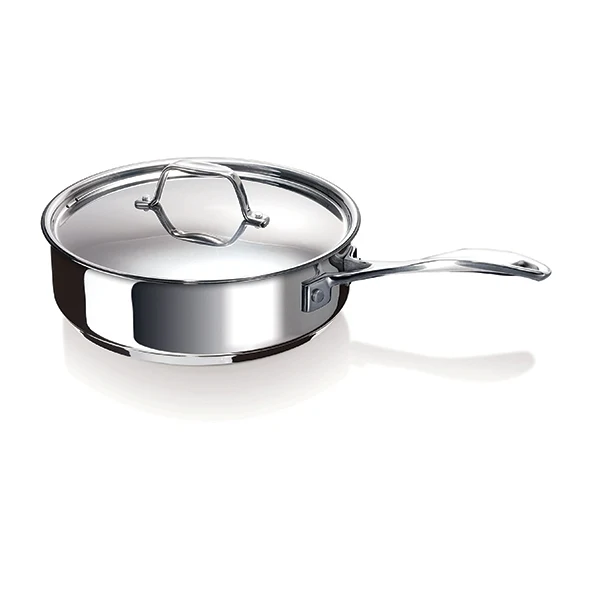 Sauteuse tout inox Chef 24 cm et couvercle Beka
