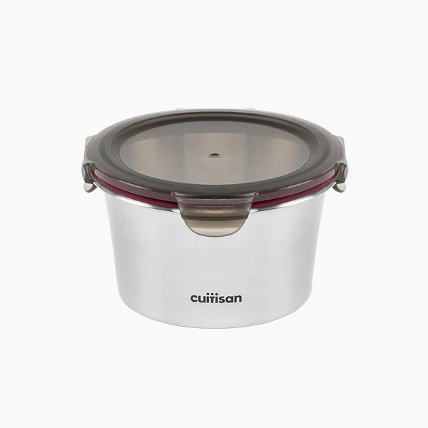Boîte de conservation ronde en inox 920 ml compatible micro-ondes Cuitisan