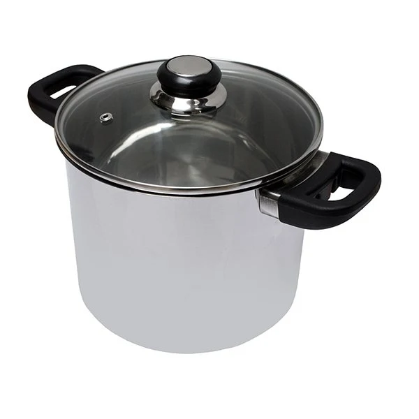 Marmite traiteur en inox avec couvercle en verre 28 cm Baumalu