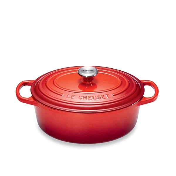 Cocotte fonte ovale cerise 29 cm Le Creuset