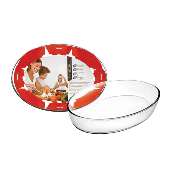 Plat en verre Kristall ovale 35 cm Ibili