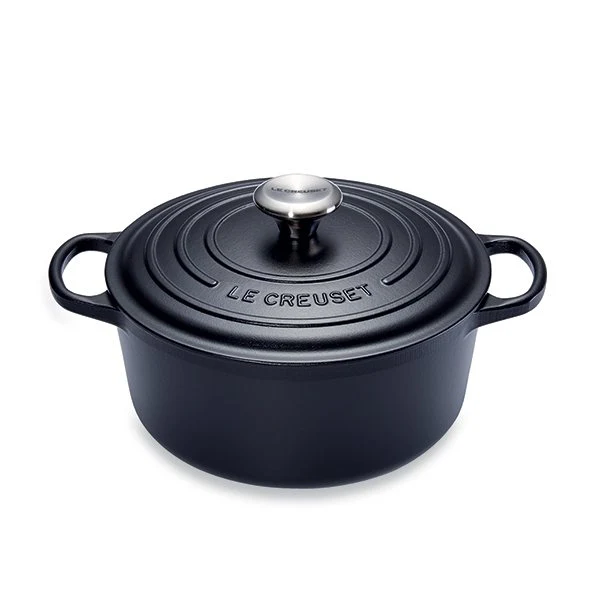 Cocotte fonte rond 26 cm noir Le Creuset