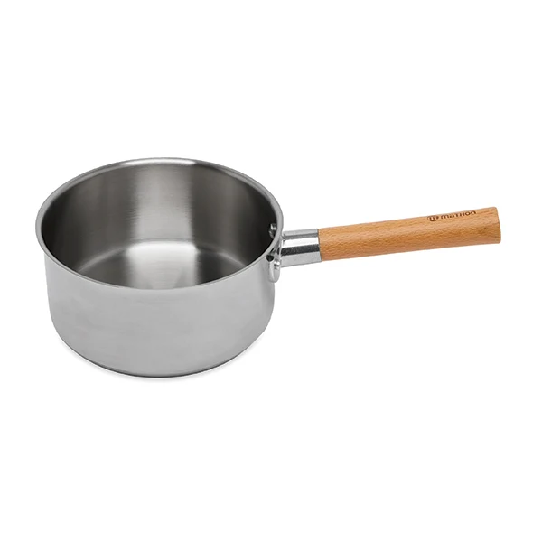 Casserole inox manche bois Natural’Inox 20 cm Mathon