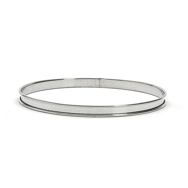 Cercle à tarte inox perforé 26 cm De Buyer